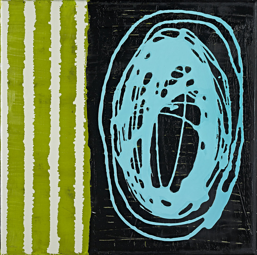 Ölfarbe und Lack auf Leinwand, 40 x 40 cm,  2014