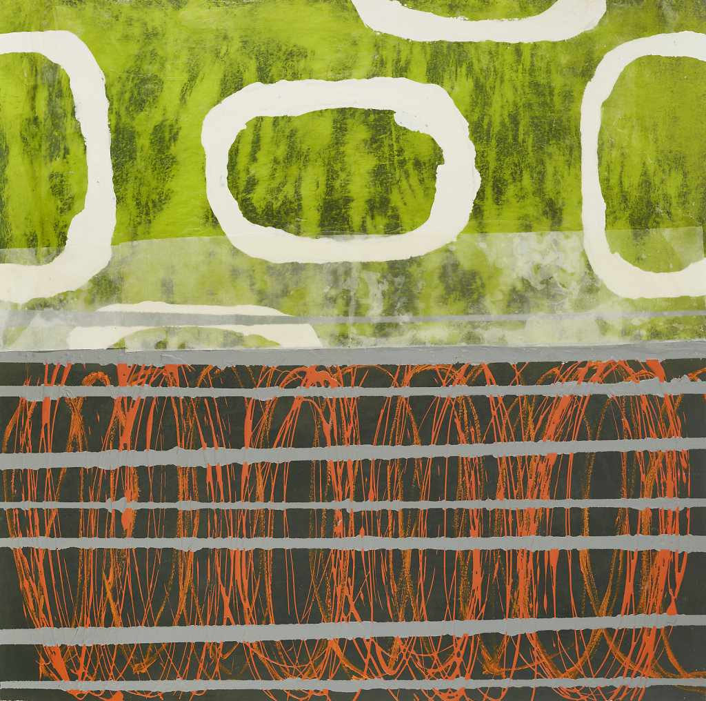 Öl- und Lackfarbe auf Bütten, 90 x 90 cm, 2016