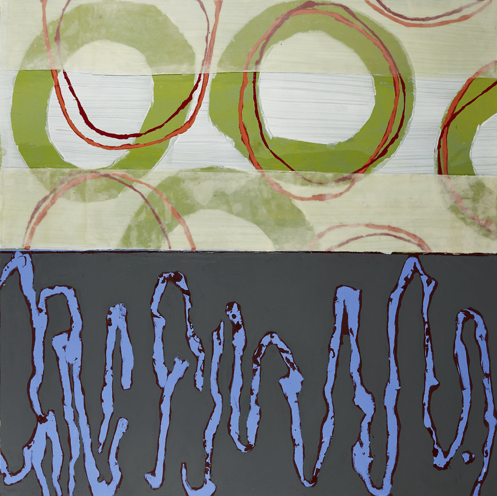 Öl- und Lackfarbe auf Bütten, 90 x 90 cm, 2016
