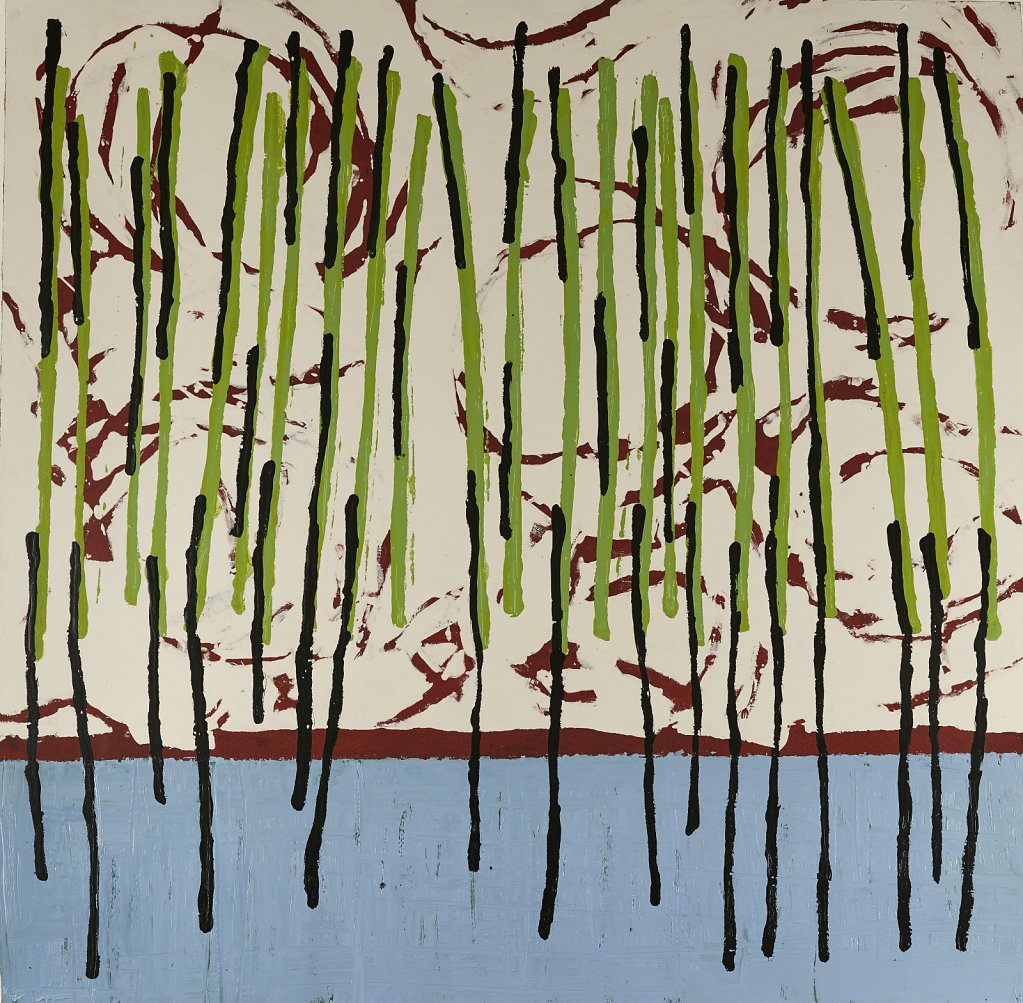 Öl- und Lackfarbe auf Bütten, 90 x 90 cm, 2016