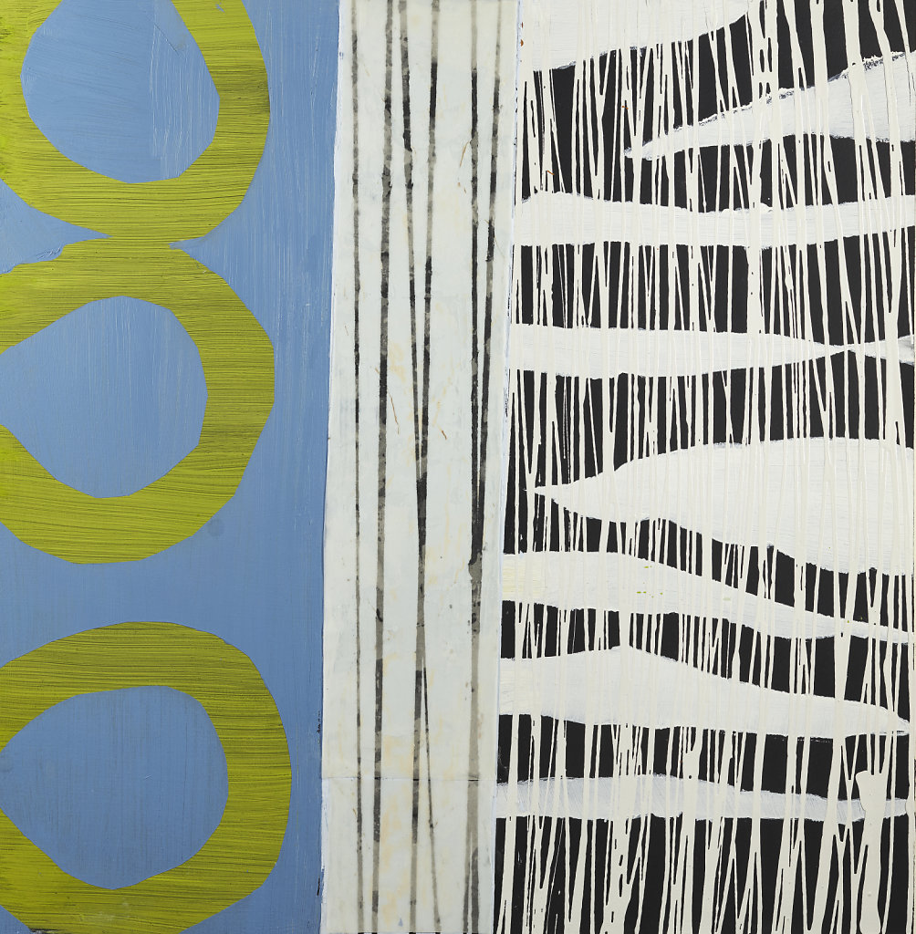 Öl- und Lackfarbe auf Bütten, 90 x 90 cm, 2016